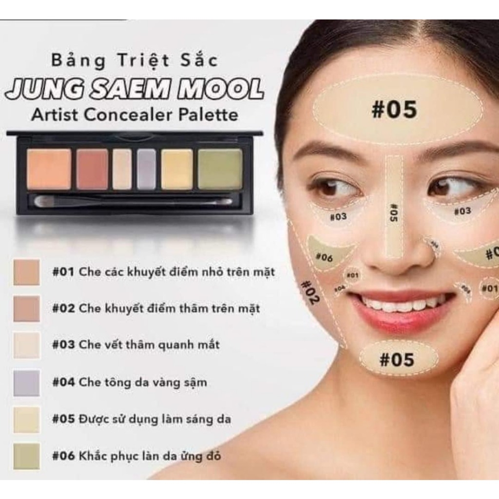Bảng Che Khuyết Điểm Jung Saem Mool Artist Concealer Palette