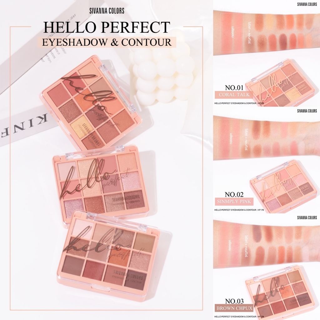 Phấn Mắt 12 ô Sivanna Hello Perfect