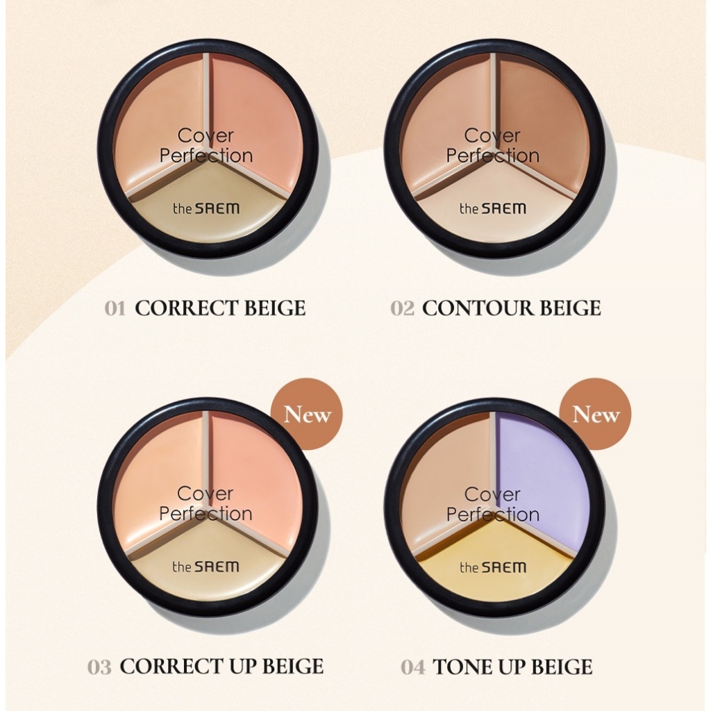 Che Khuyết Điểm Triệt Sắc The Saem Cover Triple Pot Concealer