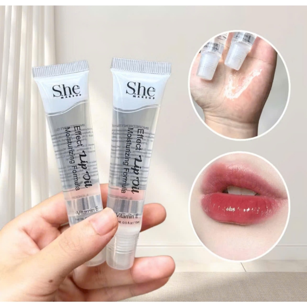 Son Bóng She MakeUp Effect Lip Oil Moisturizing Formula 15ml