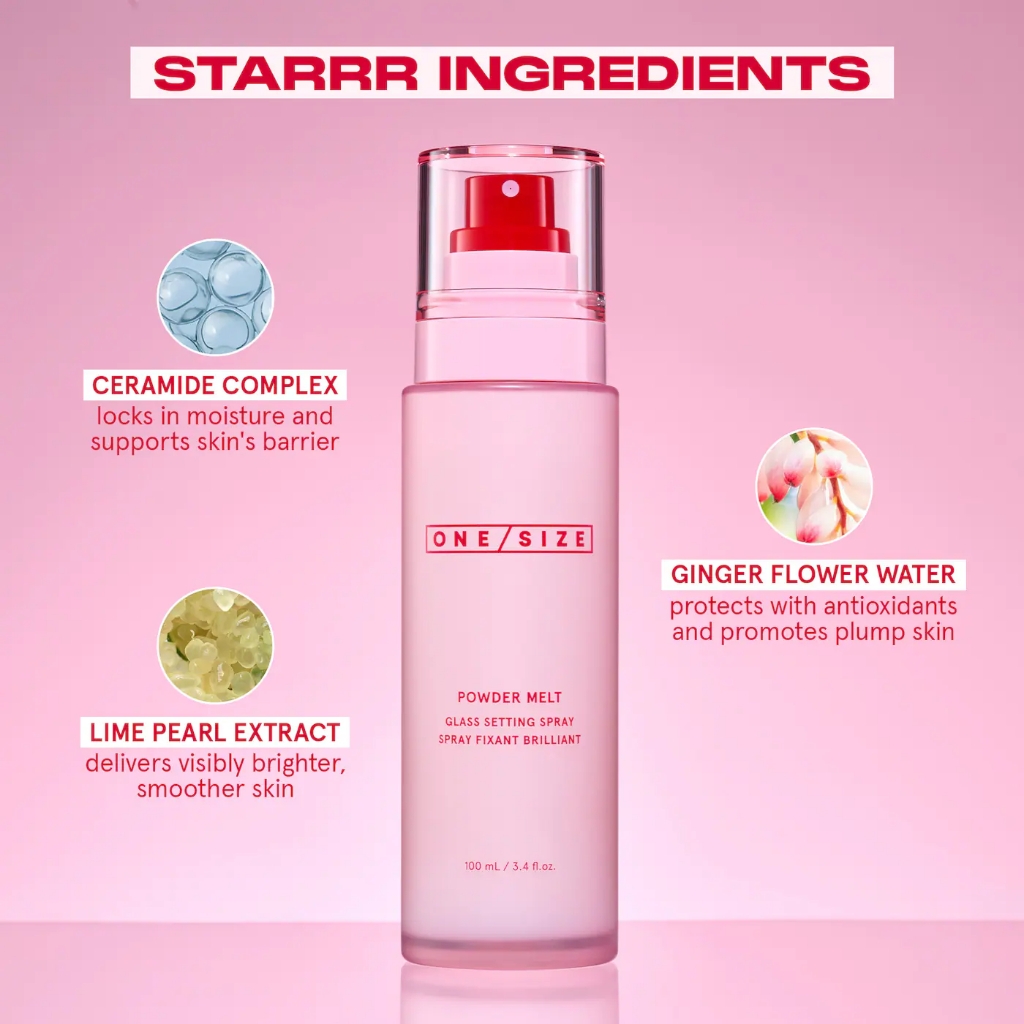 Xịt Khóa Nền Dưỡng Ẩm Căng Bóng One/Size Powder Melt Glass Setting Spray  100ml