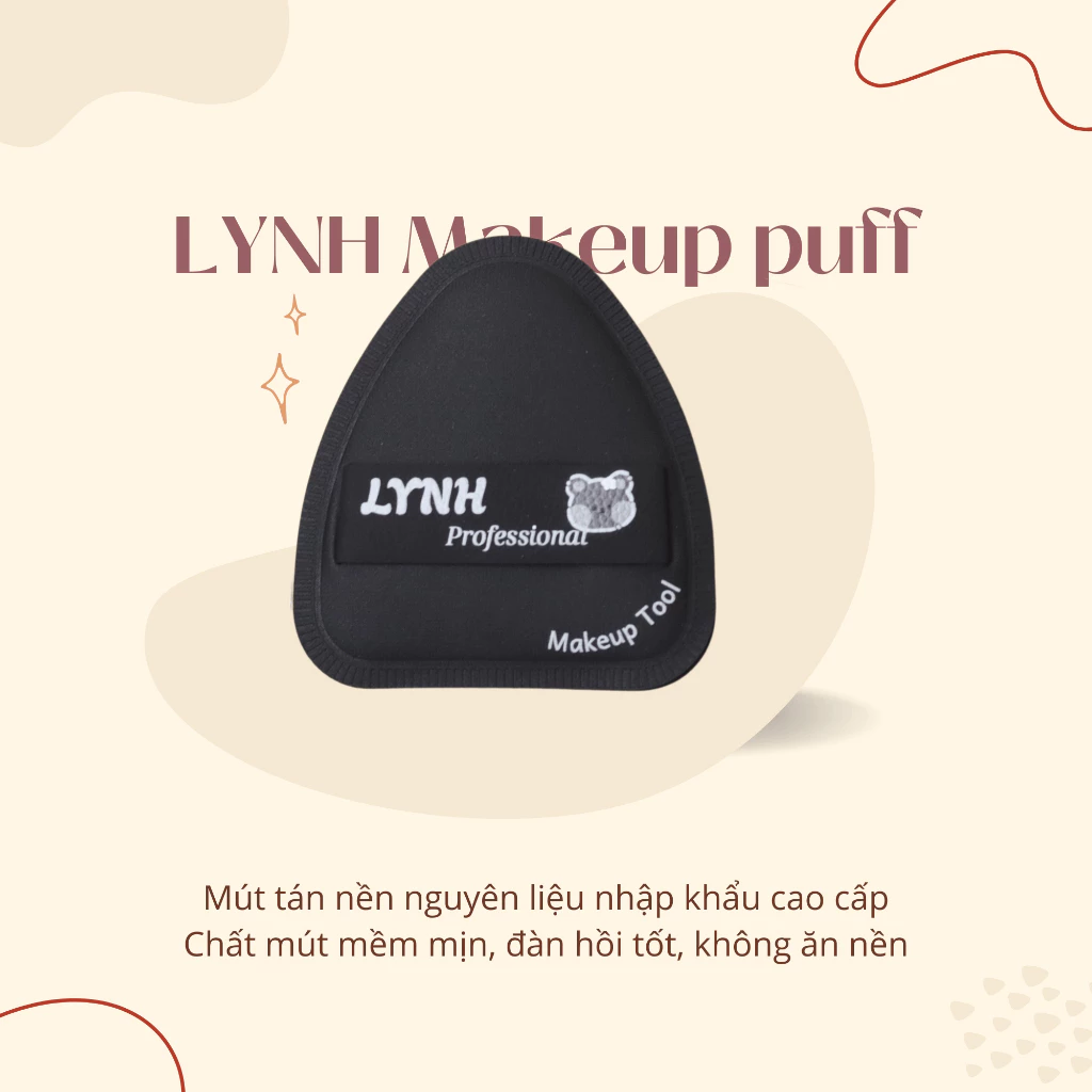 Bông Mút Tam Giác Lynh Professional  1 Cái kèm Hộp đựng