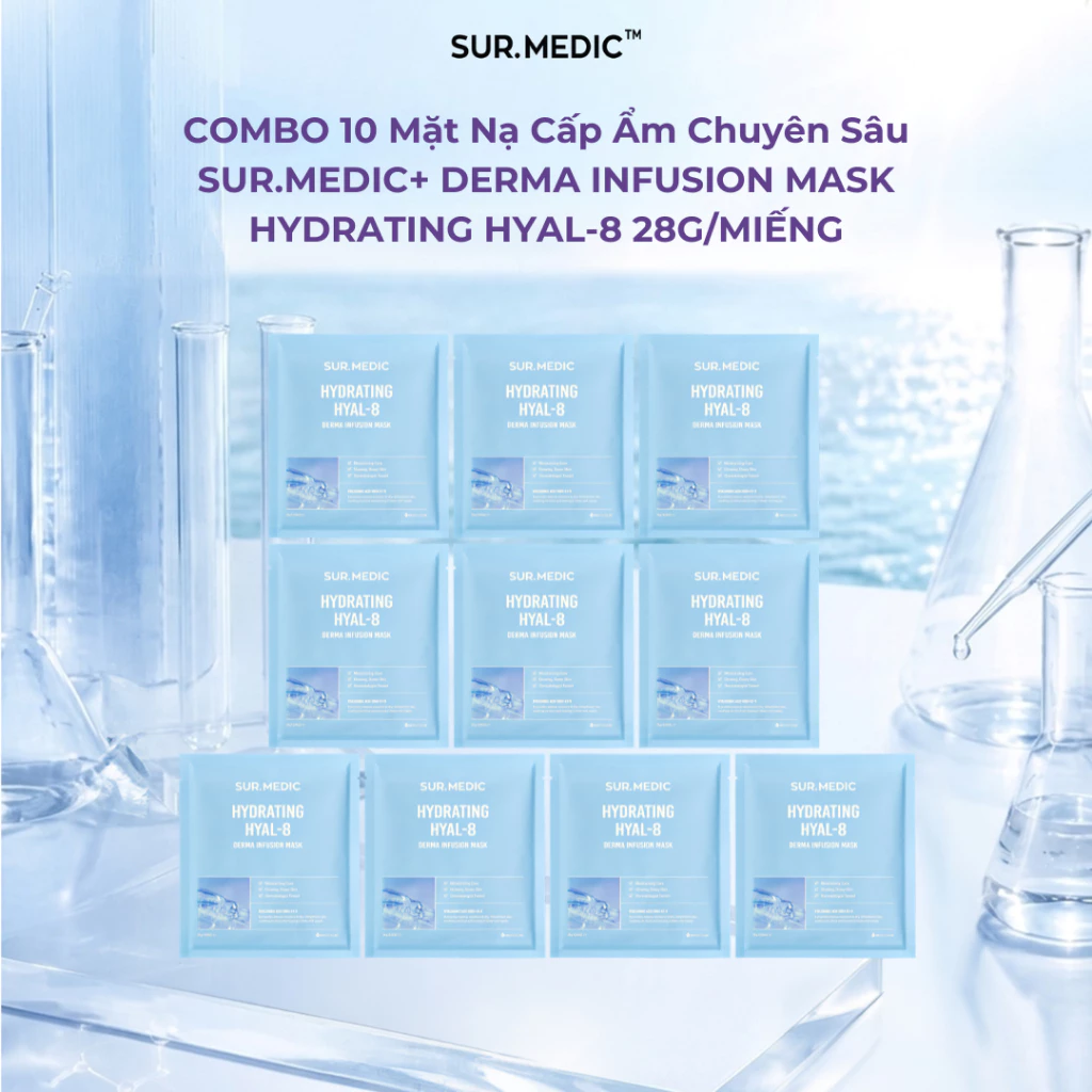 Mặt Nạ Cấp Ẩm Sur.Medic Derma Infusion Mask Hydrating Hyal-8 28g