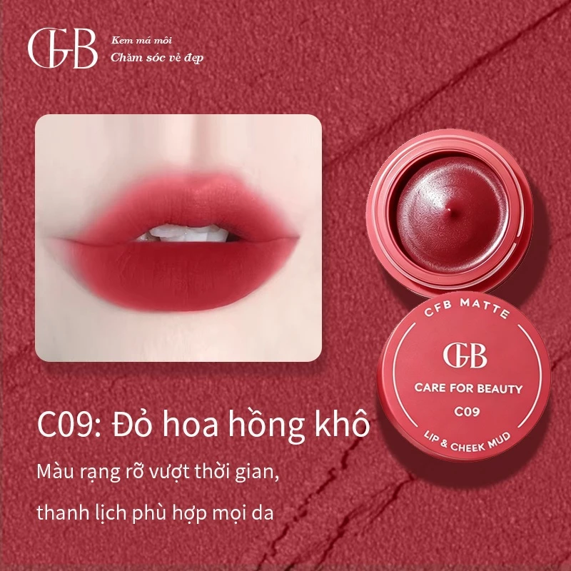Son Hủ Bùn CFB Beauty Bền Màu Không Khô Môi 5g