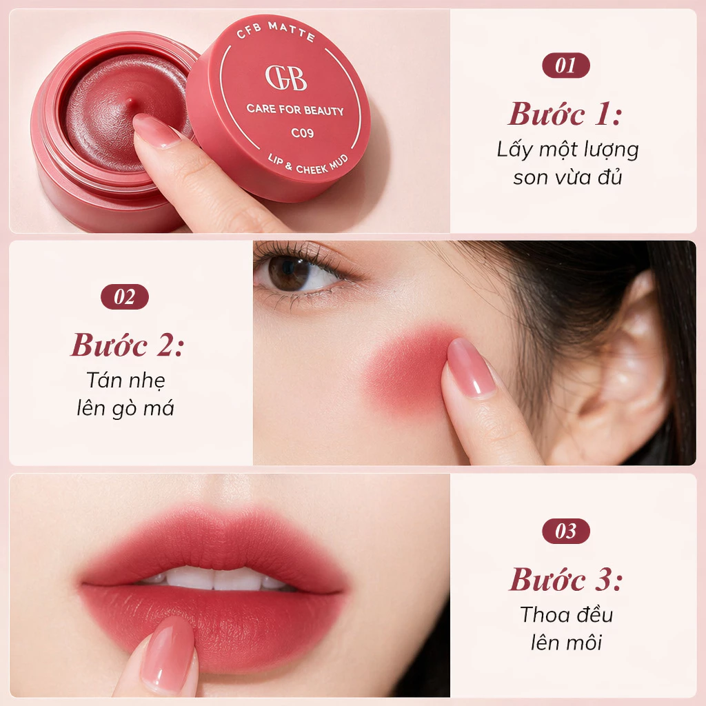 Son Hủ Bùn CFB Beauty Bền Màu Không Khô Môi 5g