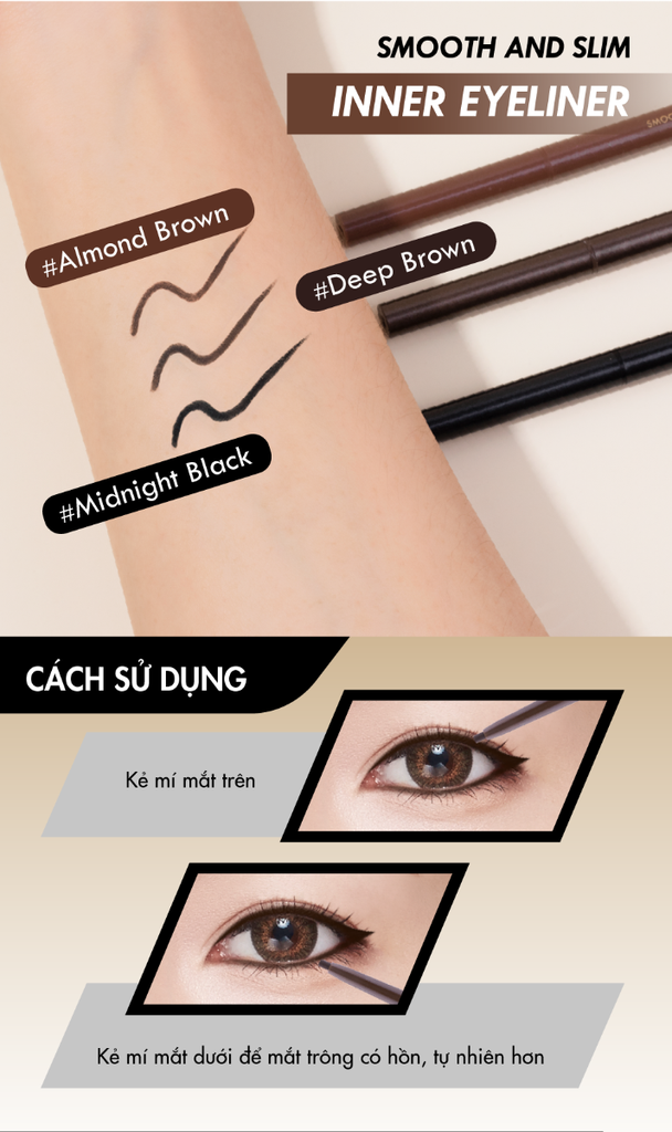 Chì Kẻ  Viền Mắt Trong Browit Smooth And Slim Inner Eyeliner