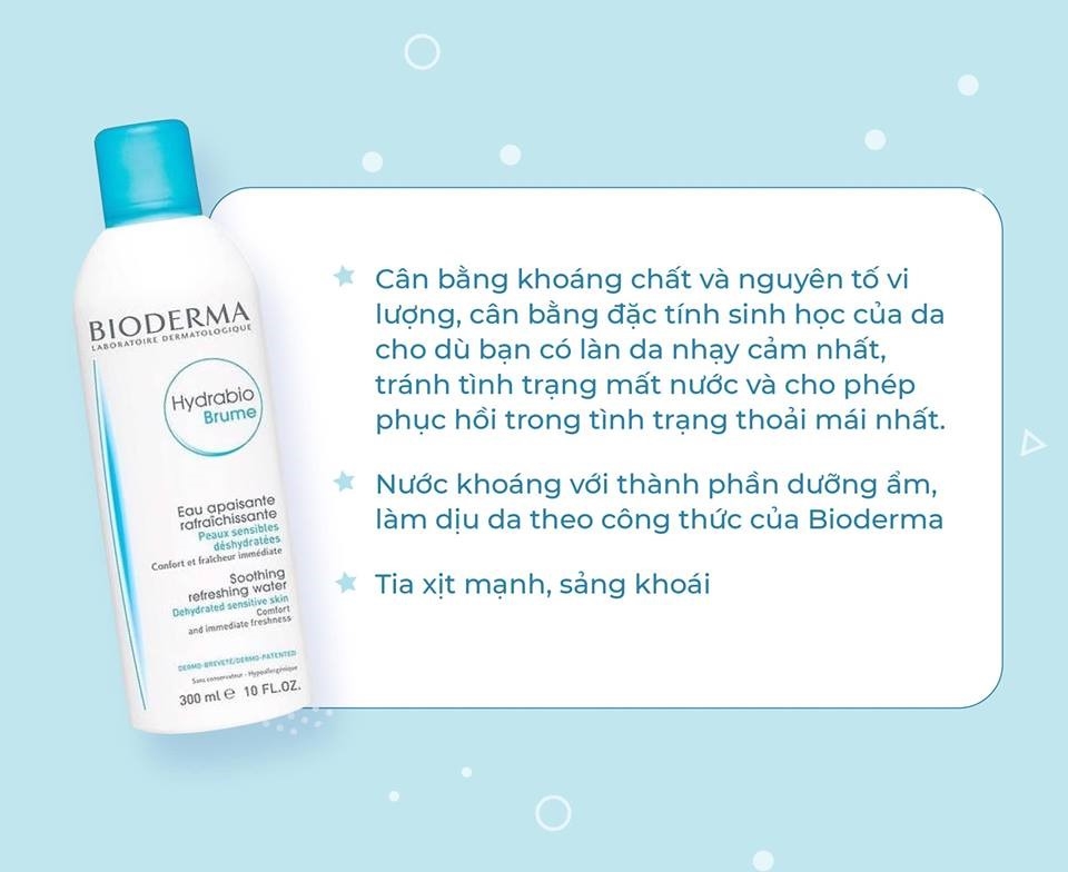 Xịt Khoáng Bioderma Hydrabio Brume