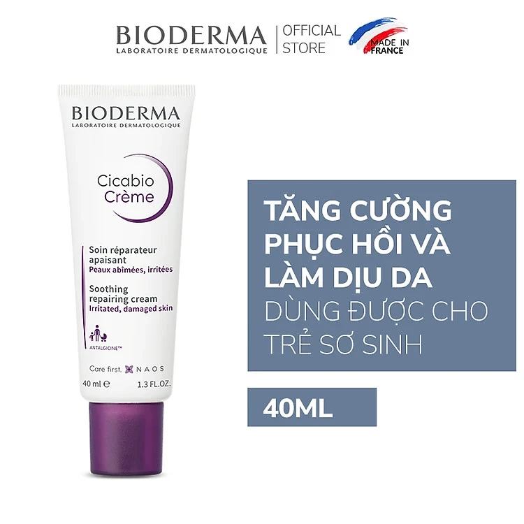 Kem Dưỡng Phục Hồi, Cấp Ẩm Cho Da Bioderma Cicabio Cream