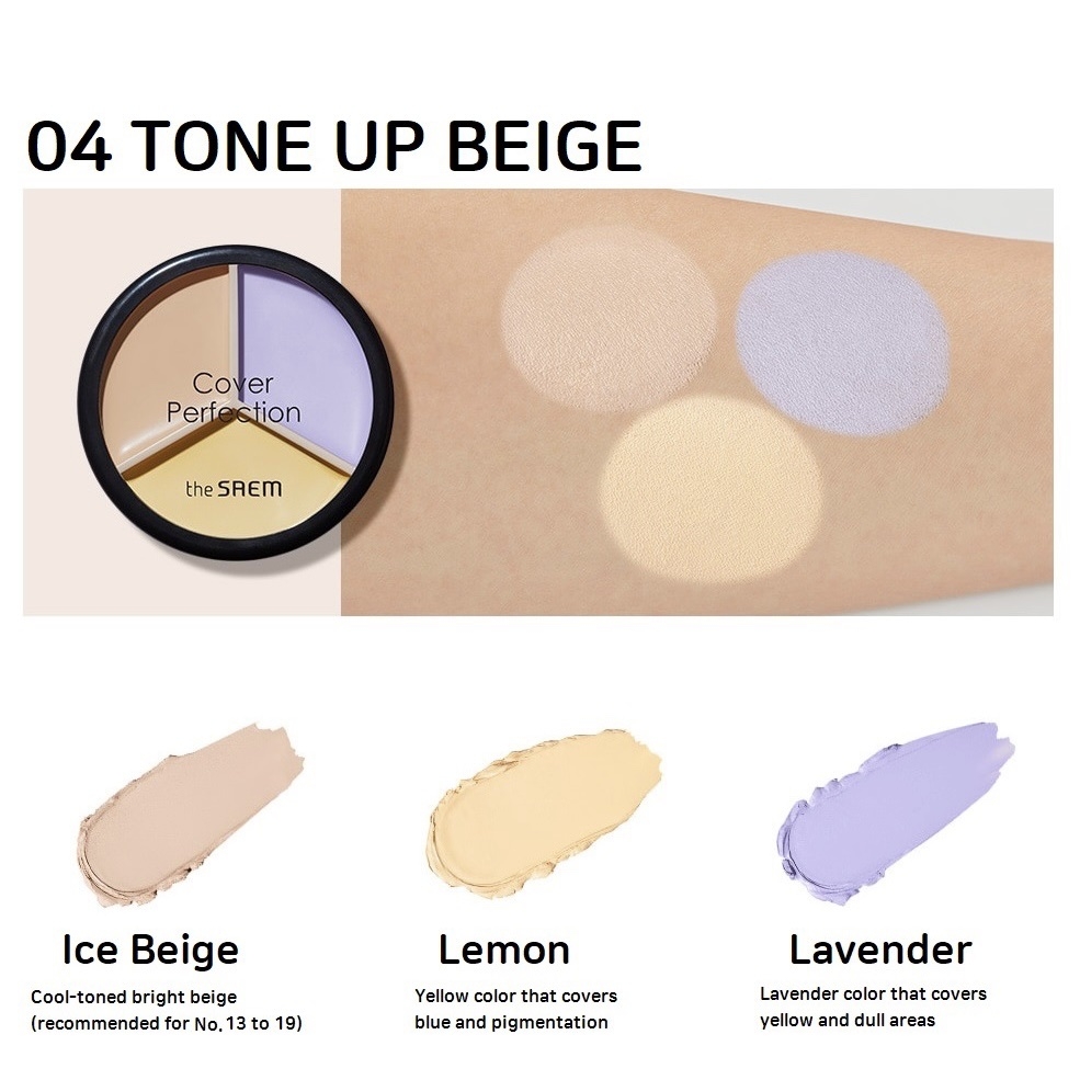 Che Khuyết Điểm Triệt Sắc The Saem Cover Triple Pot Concealer