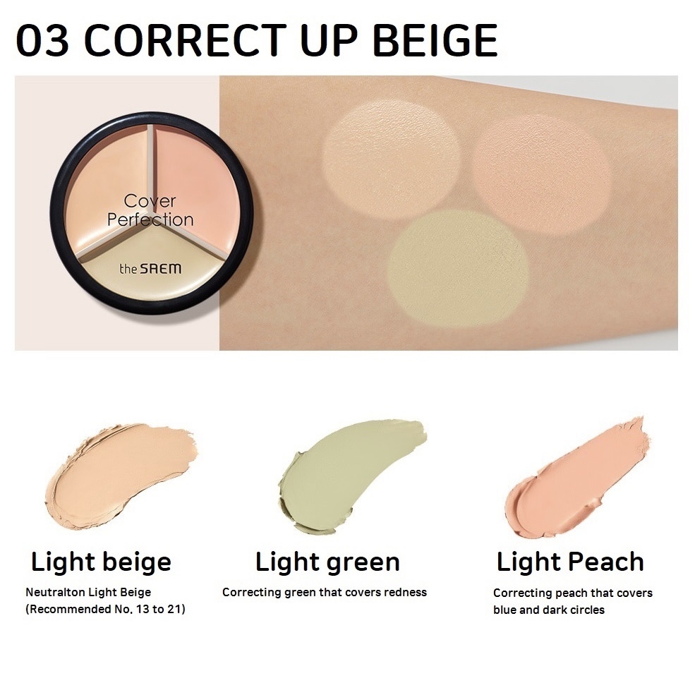 Che Khuyết Điểm Triệt Sắc The Saem Cover Triple Pot Concealer
