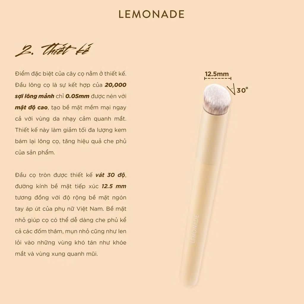 Cọ Che Khuyết điểm LEMONADE Concealer Brush 10g