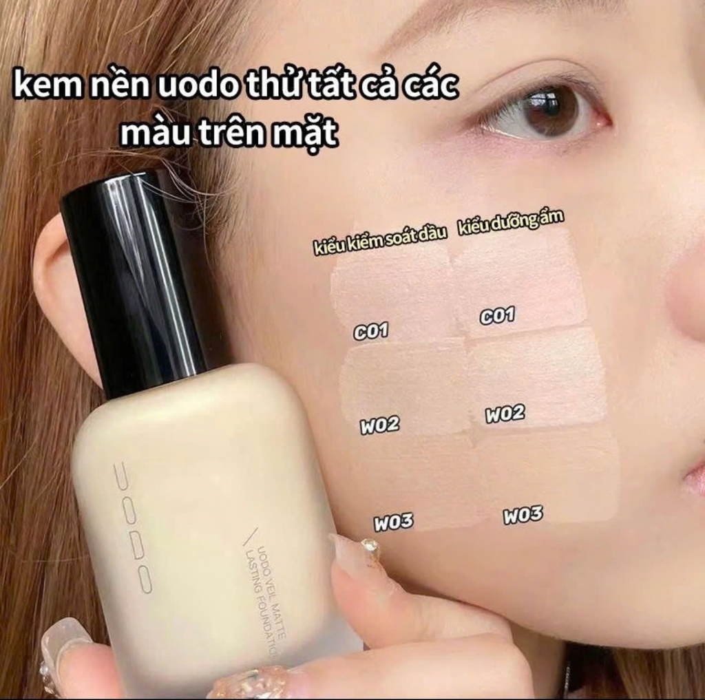 Kem Nền Kiểm Soát Không Thấm Nước  Dầu Uodo Veil Matte Lasting 30ml