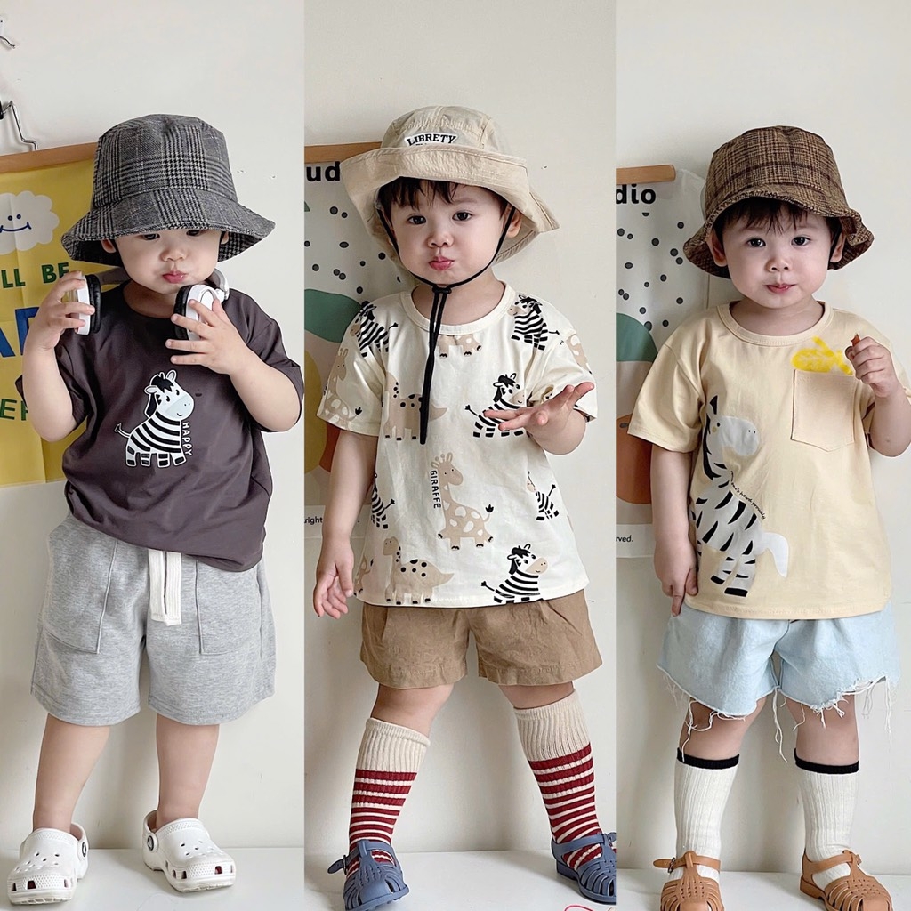 SET 3 ÁO NGỰA VẰN CHO BÉ TRAI SẴN