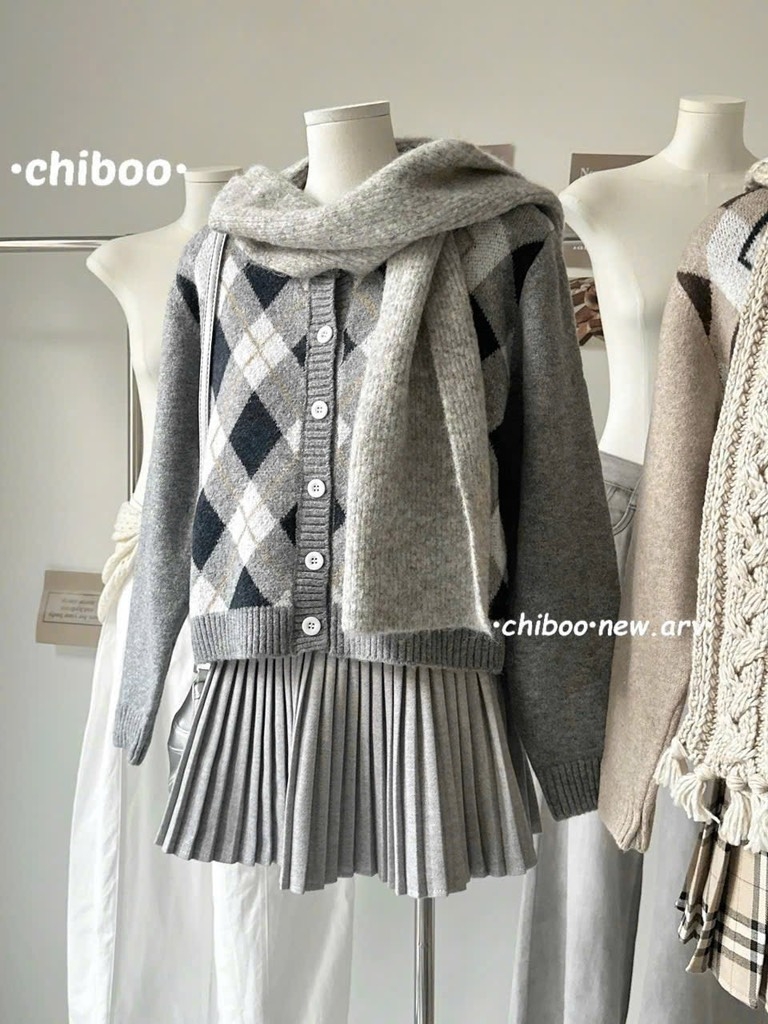ÁO LEN CARDIGAN TRÁM QC NỮ THU ĐÔNG