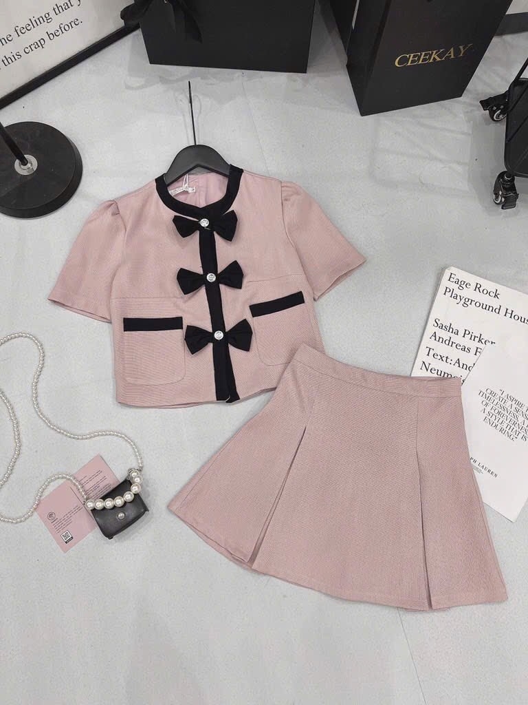 SET DẠ TEX PHỐI NƠ CV LI XOÈ NỮ THU ĐÔNG SẴN