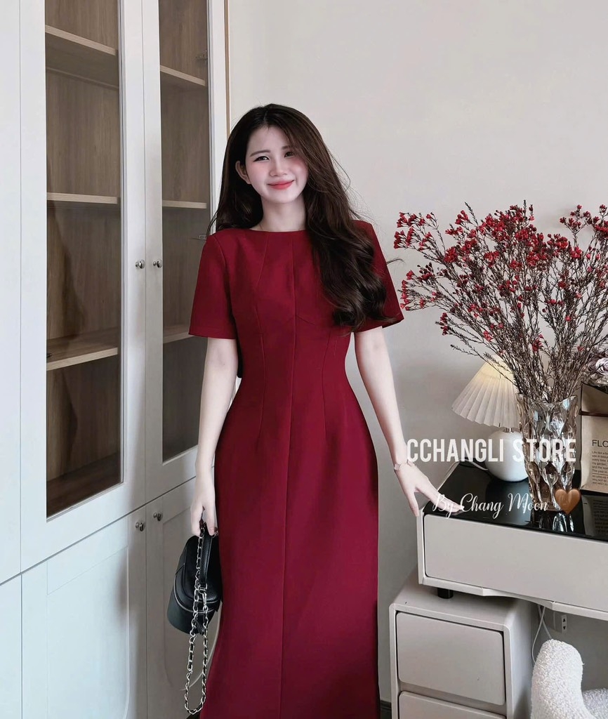 VÁY NƠ ĐÍNH HOA DÁNG DÀI 2 LỚP NỮ