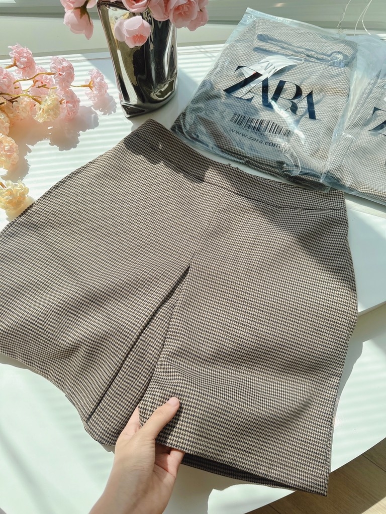 QUẦN VÁY DẠ KẺ LI TRƯỚC NỮ THU ĐÔNG SẴN