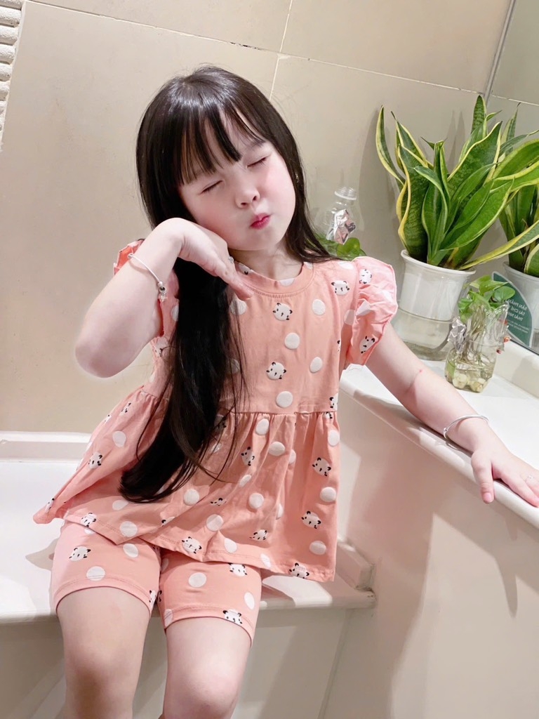 SET 3 BỘ BABYDOLL THỎ GẤU BE HỒNG BÉ GÁI( xả 145k )