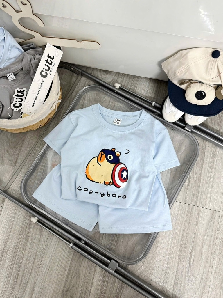 SET 2B CAPY XANH XÁM BÉ TRAI (SALE 77k)
