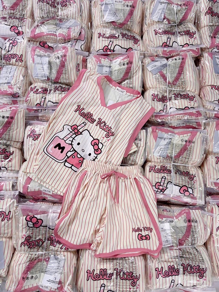 SET BỘ SÁT NÁCH HELLO KITTY HỒNG KẺ