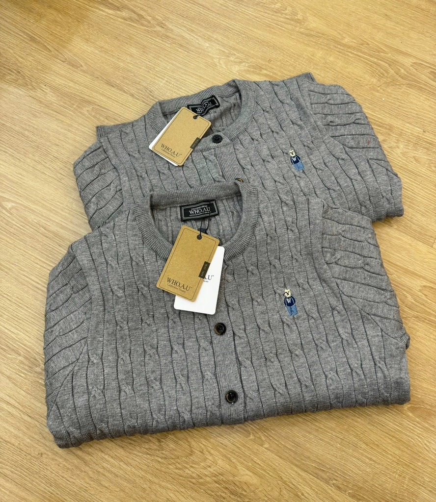 ÁO LEN XÁM CARDIGAN GẤU WHO NỮ THU ĐÔNG