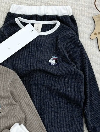 SET BỘ DÀI COTTON THÊU GẤU WHO BÉ TRAI