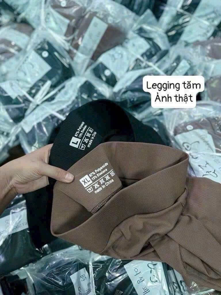 SET 2 QUẦN LEGGING ĐÙI NÂU ĐEN NỮ
