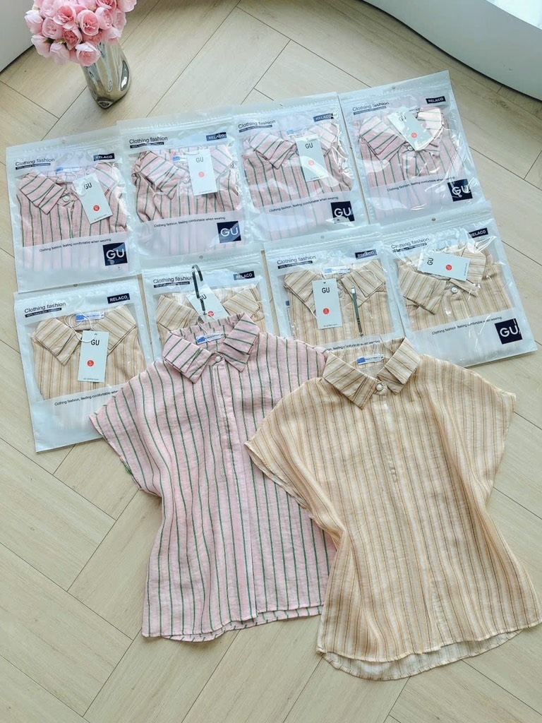 ÁO MI GU NHẬT KẺ 2 MÀU NỮ SẴN
