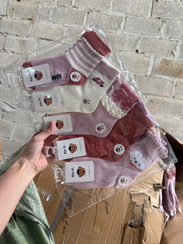 SET TẤT TONE HỒNG BÉ GÁI