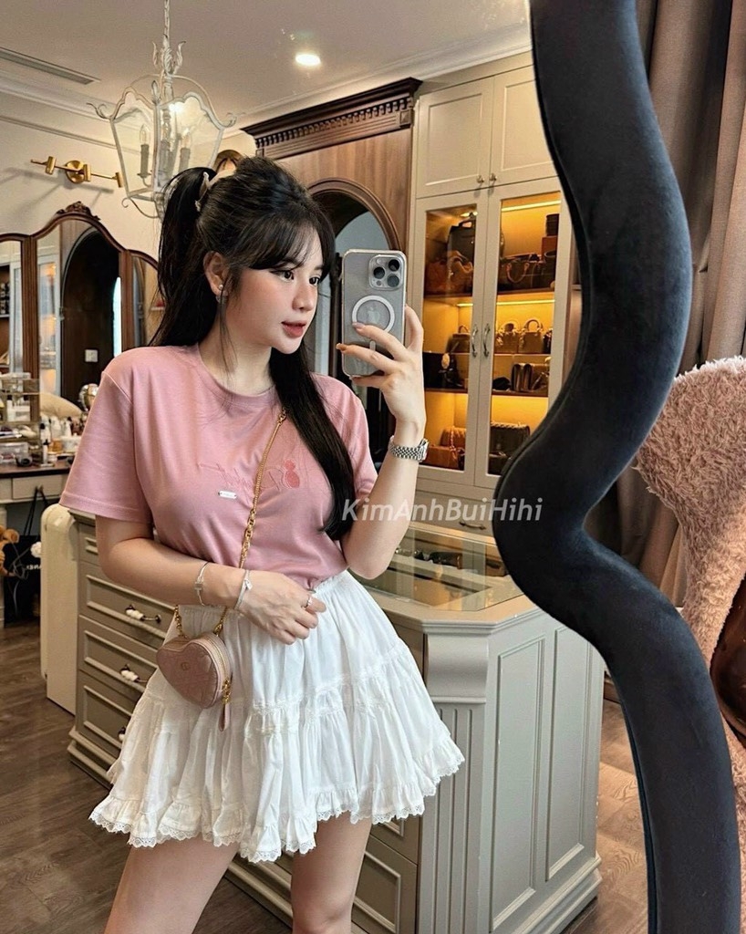 CHÂN VÁY NƠ XOÈ TẦNG(xả 65k)