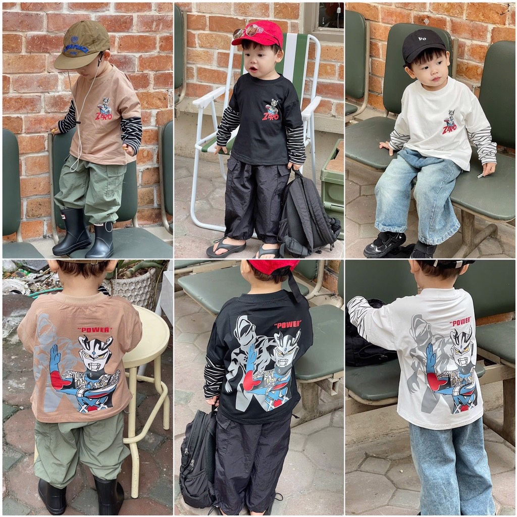 COMBO 3 ÁO SIÊU NHÂN GAO ZERO DÀI TAY BÉ TRAI