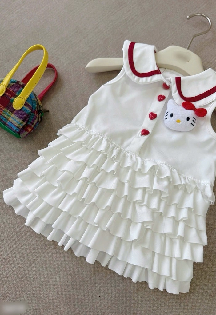 VÁY POLO BÉ GÁI PHỐI BÈO TẦNG SẴN