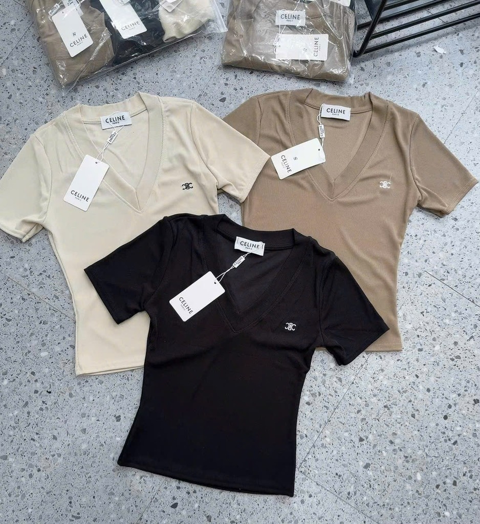COMBO 3 ÁO CỔ TIM CHNEL CELIN NỮ