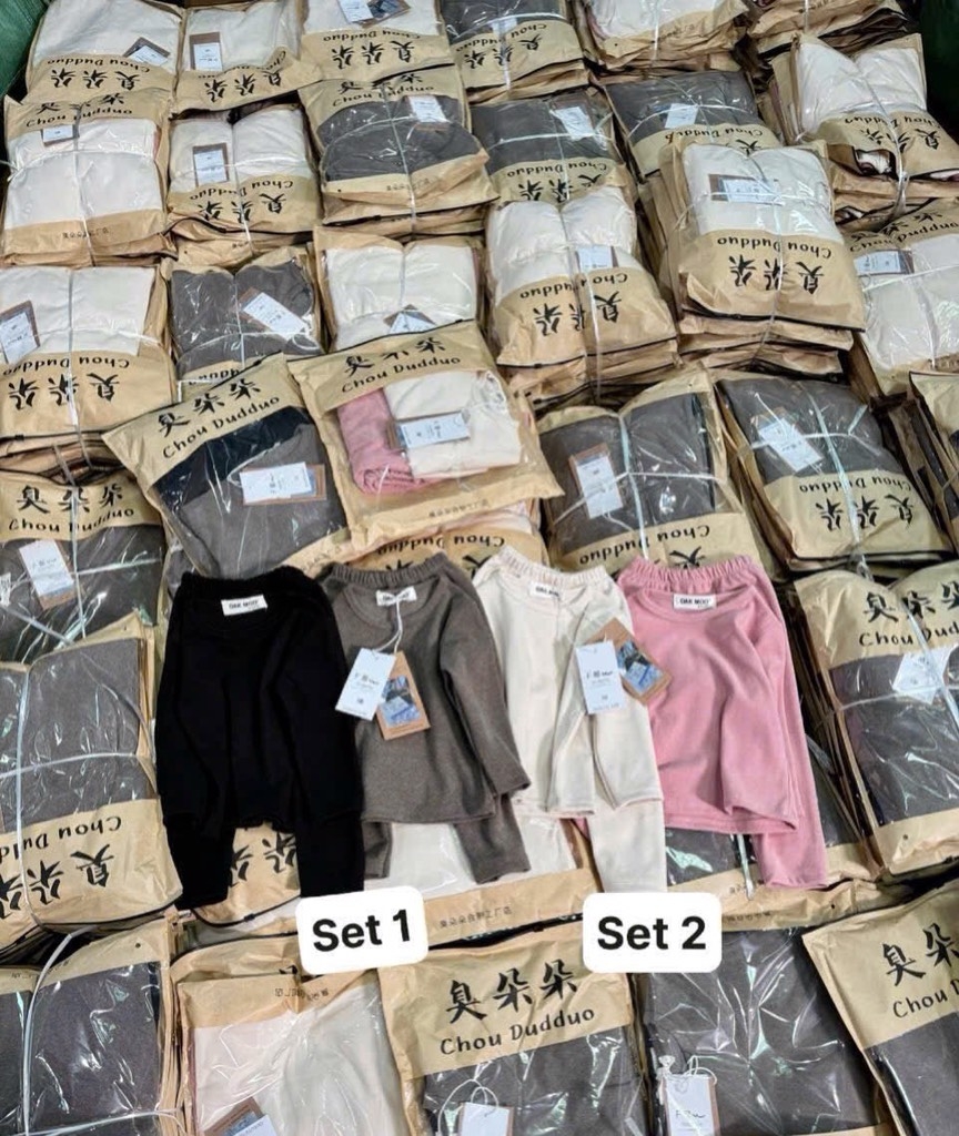 SET BỘ ZIP LÔNG CHOU DUDDO BÉ TRAI BÉ GÁI