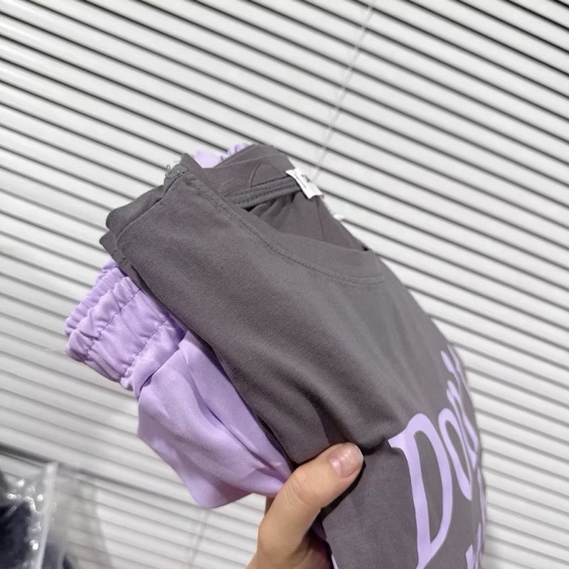 SÉT COTTON CHÂN VÁY TÍM KÈM TÚI