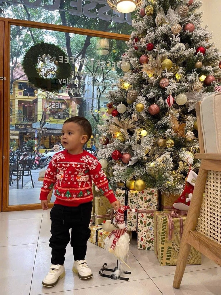 ÁO LEN ĐỎ NOEL DÀI TAY 2 LỚP MỀM MỊN BÉ TRAI BÉ GÁI