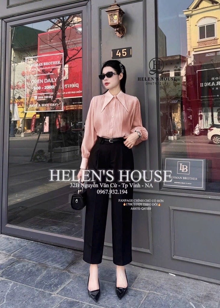 ÁO SƠ MI ZR LI DỌC CỔ CÁCH ĐIỆU NỮ SẴN (SALE 115k)