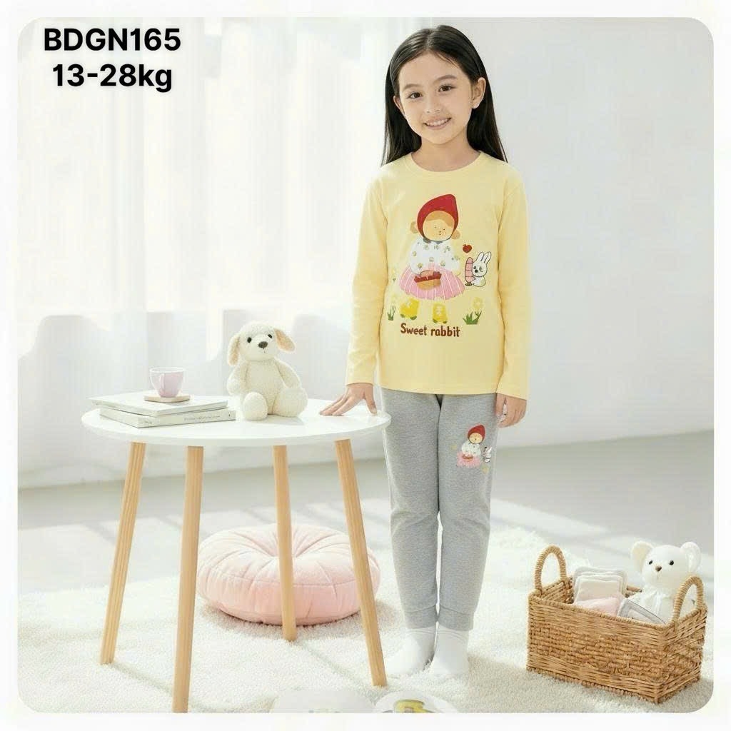 SET BỘ DÀI COTTON XUẤT DƯ KITTY BUNNY ELSA SIZE ĐẠI BÉ GÁI