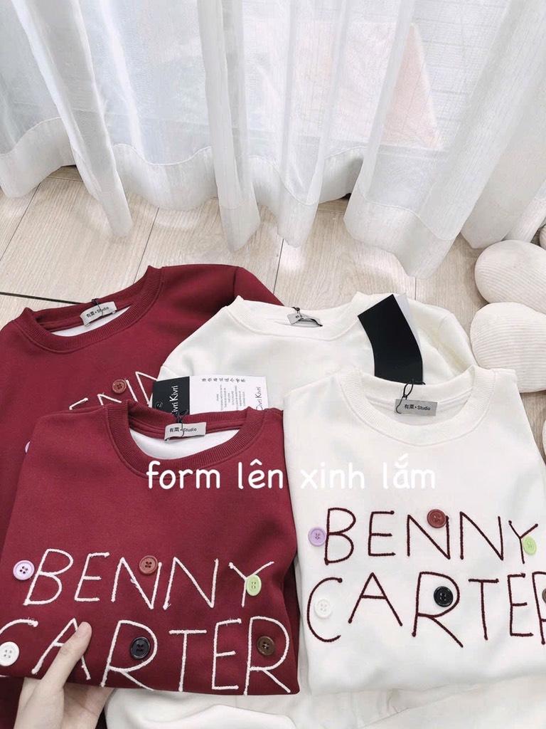 ÁO CARTER DÀI TAY THÊU HẠT MIX CÚC NỮ THU ĐÔNG (SALE 93k)