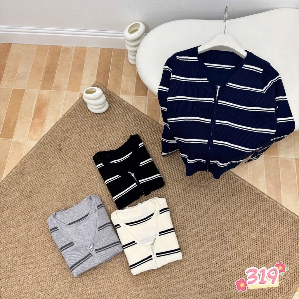 ÁO LEN KẺ THIẾT KẾ 2 LỚP NỮ THU ĐÔNG