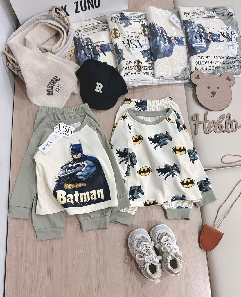 SET 2 BỘ DÀI BATMAN TONE RÊU BÉ TRAI SẴN