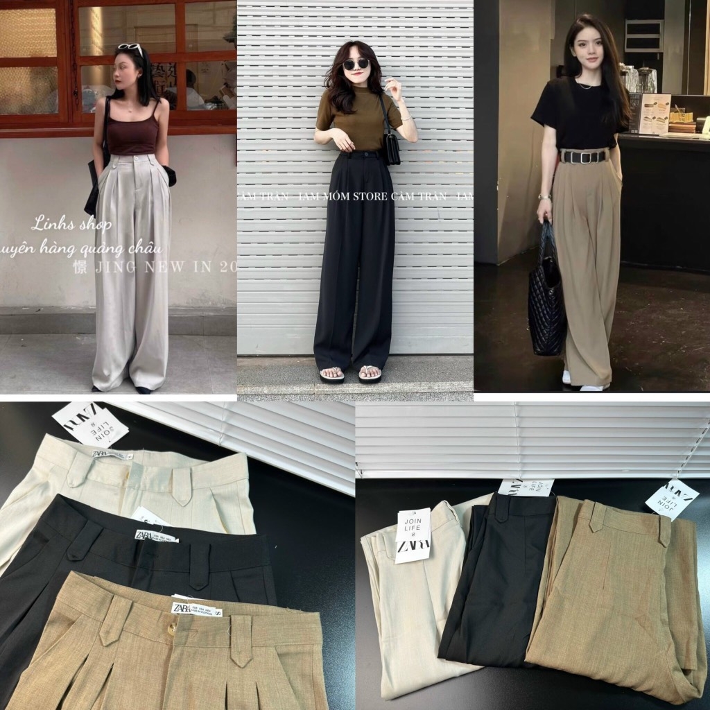 QUẦN SUÔNG VẢI GIẤU KHOÁ ZR2024(xả 59k)