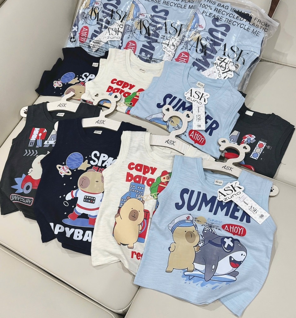 SET 4 ÁO CAPYPARA BÉ TRAI