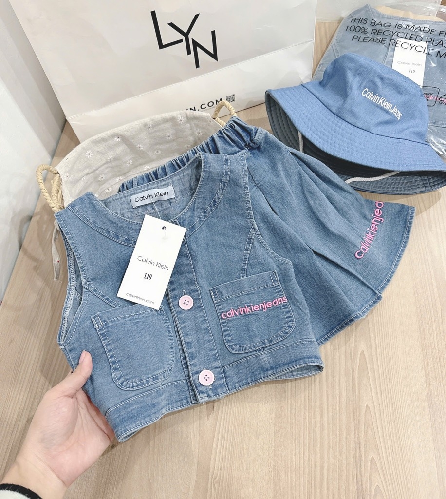 SET JEAN CALVIN KÈM MŨ BÉ GÁI (LOẠI RẺ)(XẢ 59k)