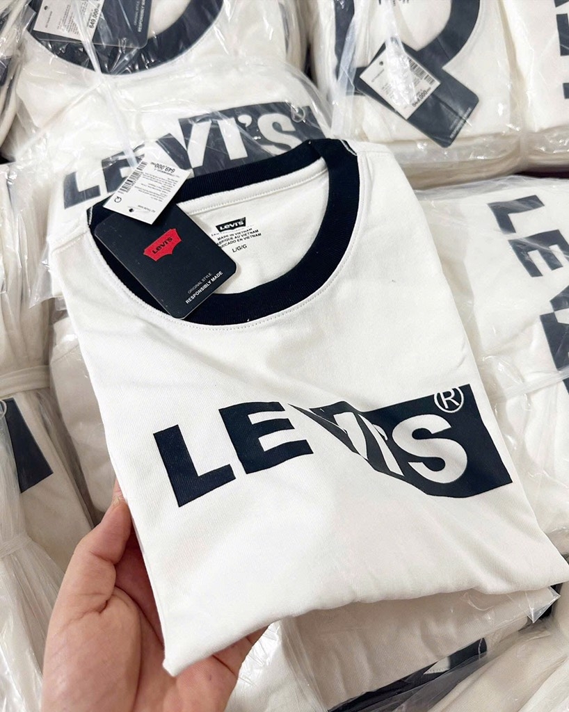 ÁO PHÔNG LEVIS CỔ TRÒN CỘC TAY NAM SẴN
