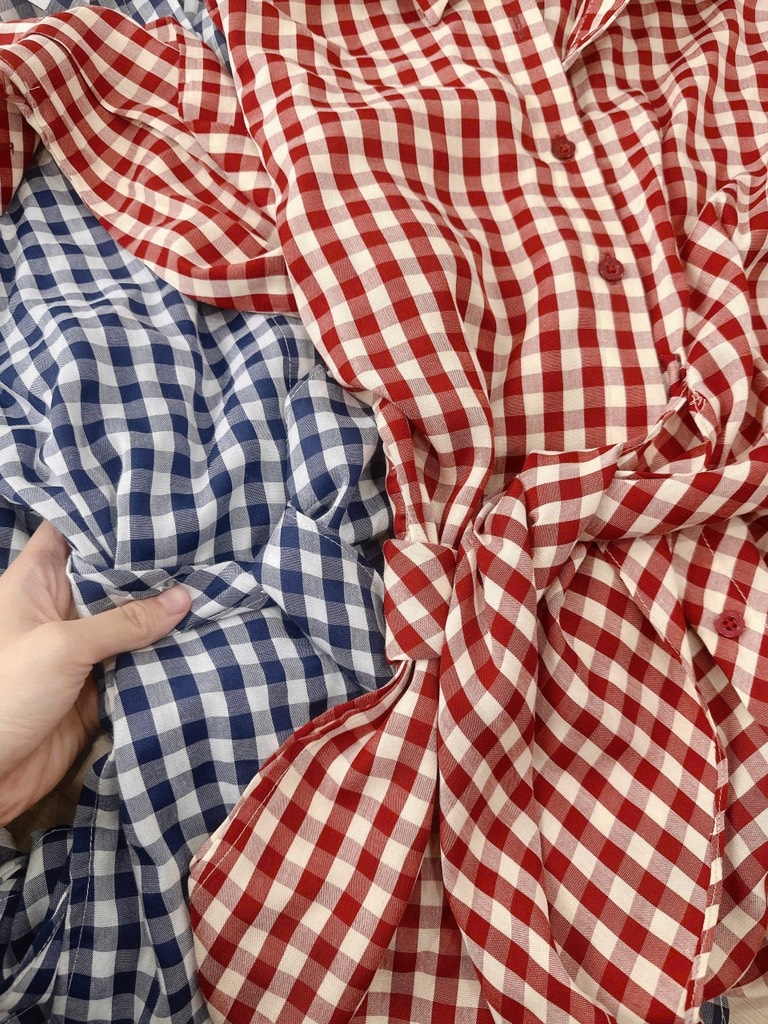 ÁO SƠ MI KẺ BUỘC VẠT NỮ