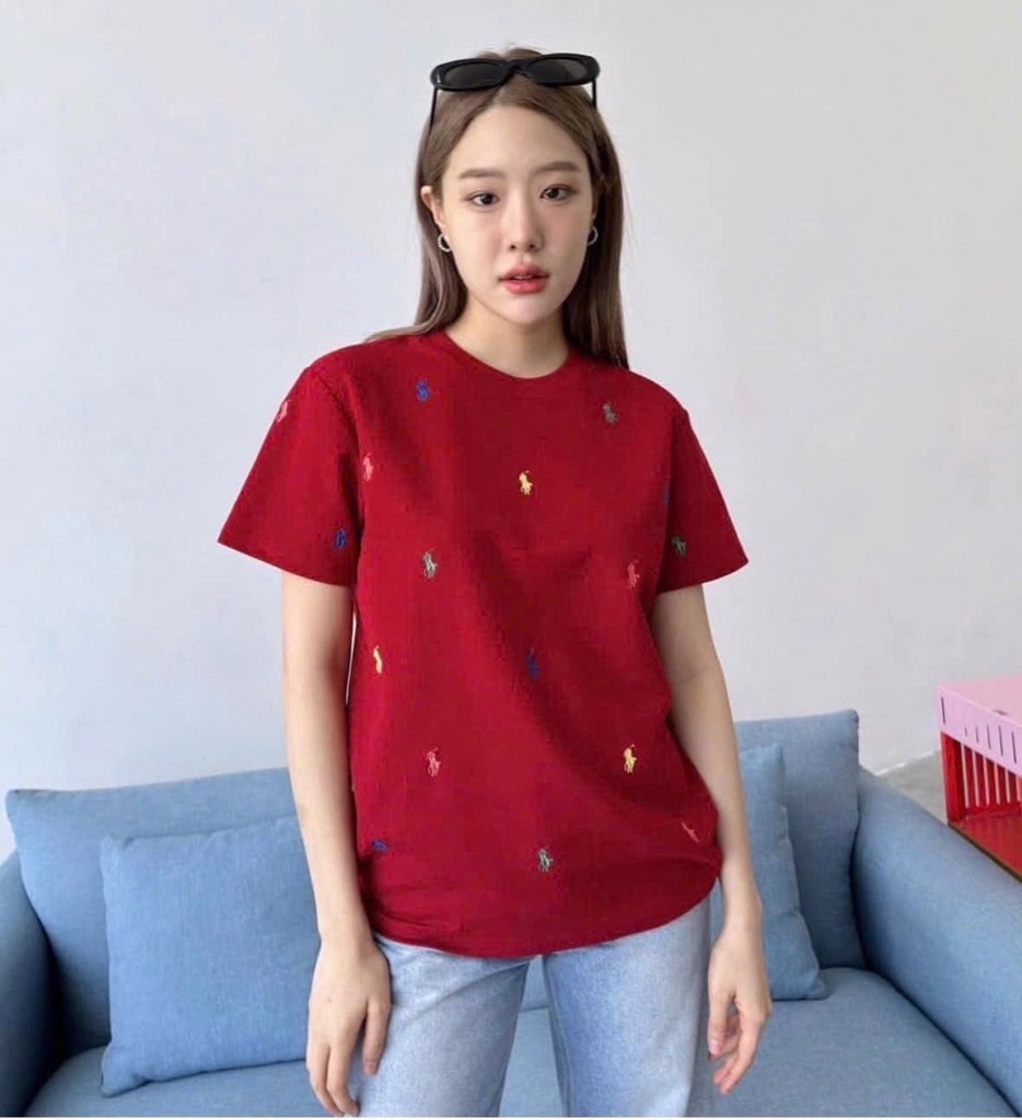 ÁO PHÔNG ĐỎ THÊU NGỰA NỮ