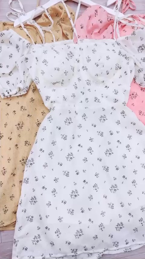 VÁY HOA NHÍ CÚP NGỰC DÂY CỔ xả 50k