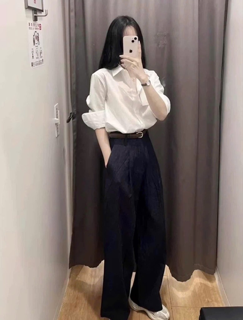 ÁO SƠ MI CÁ SẤU TUỒN DÀI TAY NỮ SẴN
