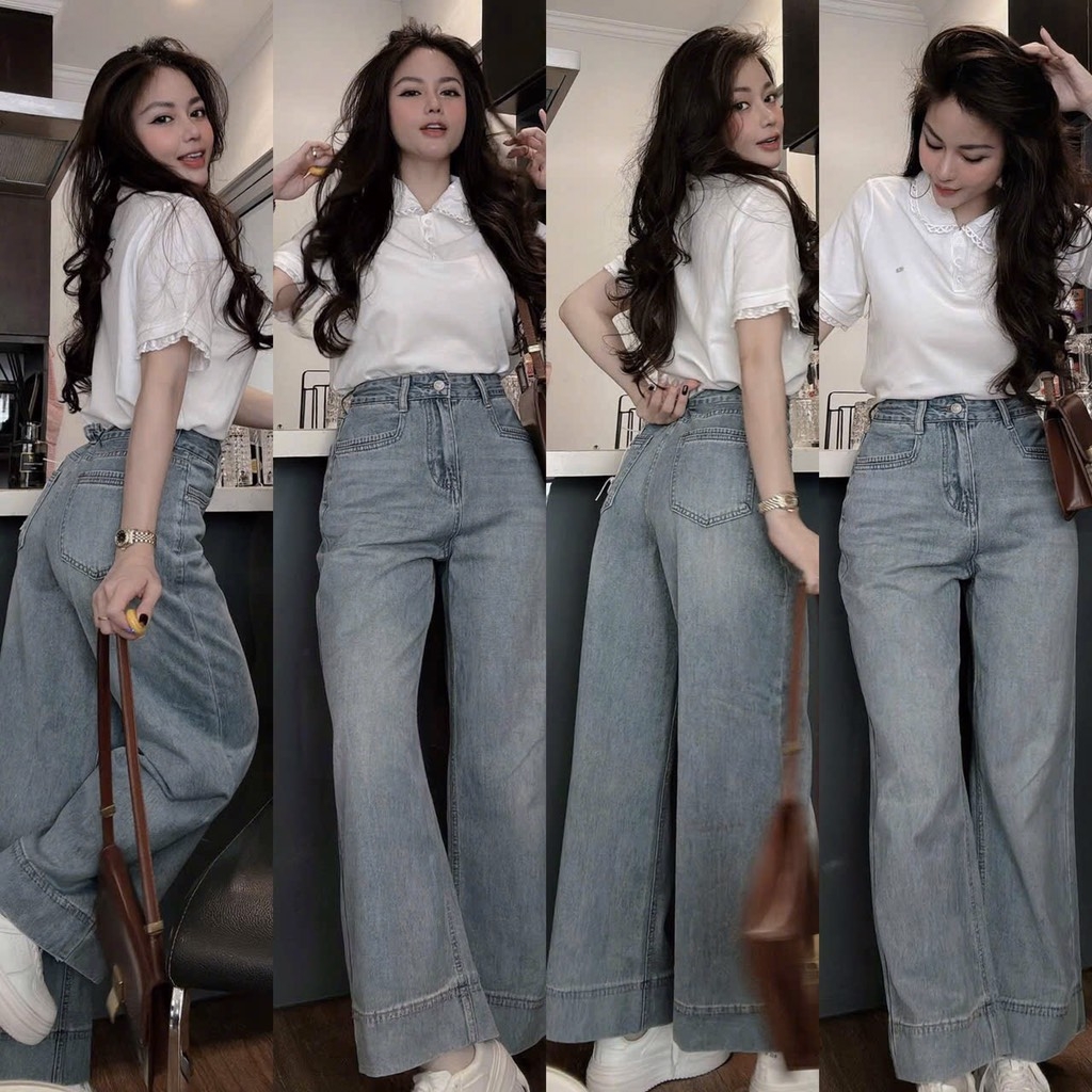 QUẦN JEANS NỮ SUÔNG GẤU TO TÚI VẠT SẴN